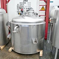 1410 liter heat-/coolable pressure vessel, Aisi 316 with propeller agitator