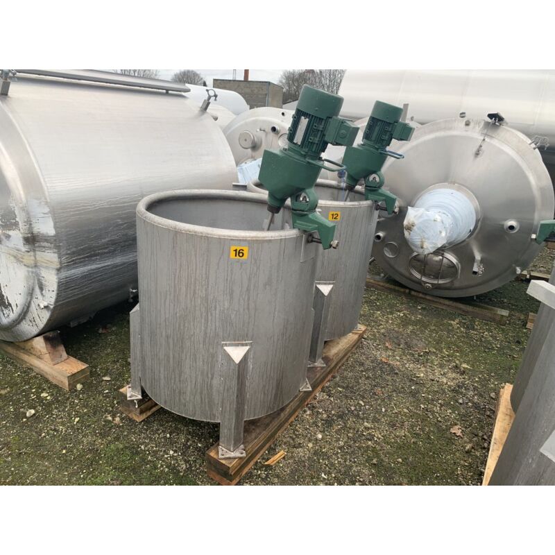 600 Liter Rührwerksbehälter Behälter aus V2A mit Propellerrührwerk