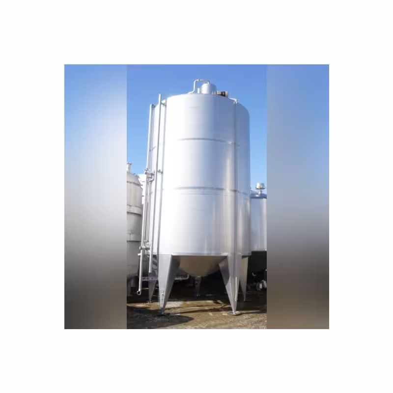 25000 Liter heiz-/ kühlbarer Rührwerksbehälter aus V4A 