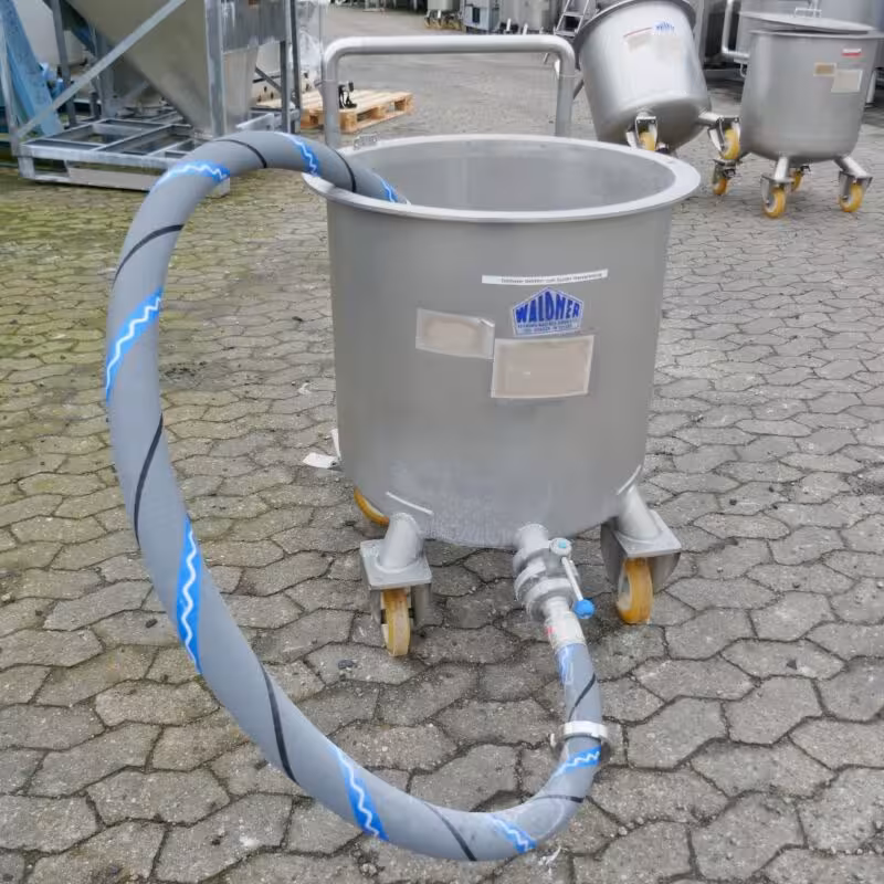 140 Liter fahrbarer Behälter aus V4A