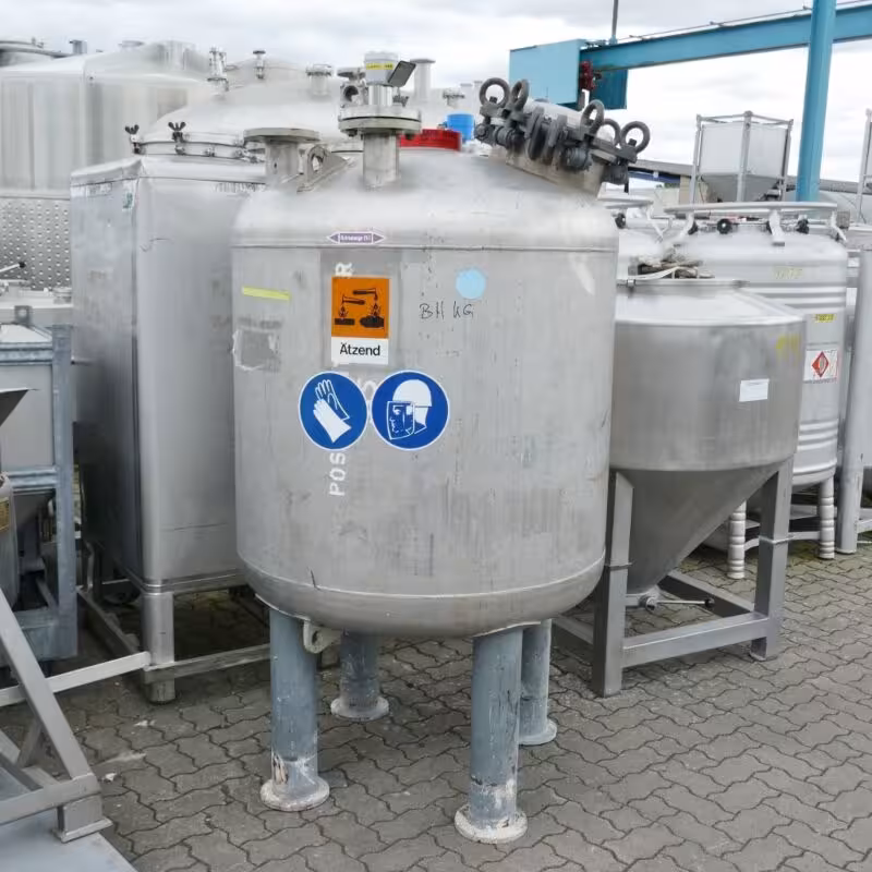 1174 Liter Vakuumbehälter aus V4A