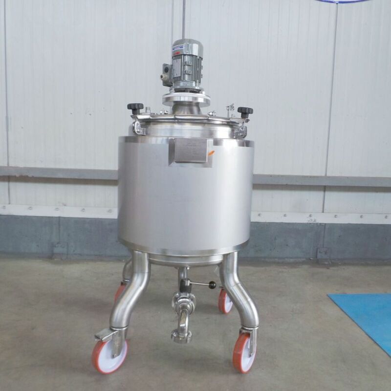 Brand new 150 liter heat-/coolable mobile vessel, Aisi 316 (agitator optional, upon request)