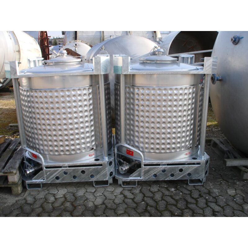 Werksneuer 1000 Liter heiz-/kühlbarer Edelstahlcontainer aus V2A