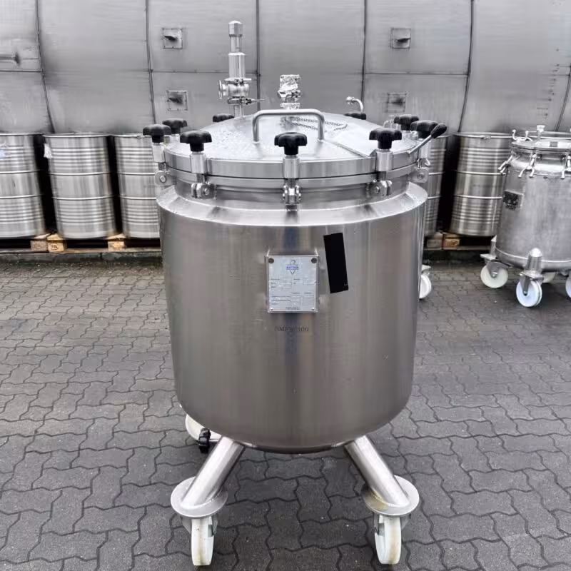 300 Liter fahrbarer isolierter Druckbehälter aus V4A