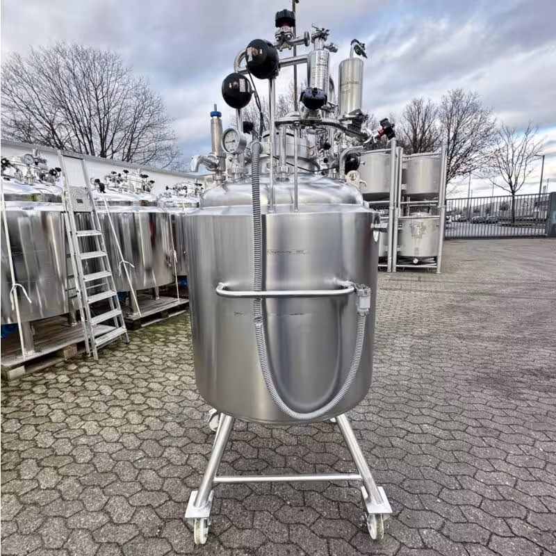 490 Liter fahrbarer heiz-/kühlbarer Druckbehälter aus V4A
