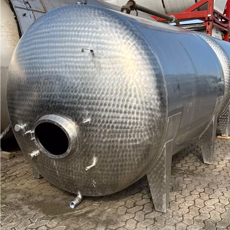 8870 Liter liegender Winzerei Lagertank aus V2A