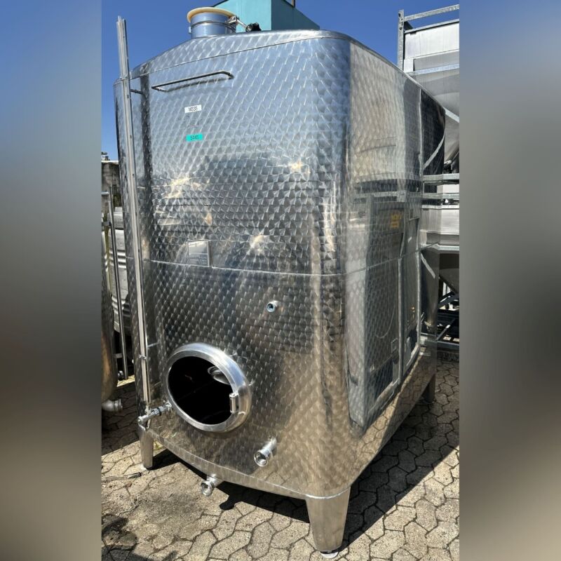 Serbatoio di stoccaggio cubico da 5400 litri per cantina vinicola in V2A