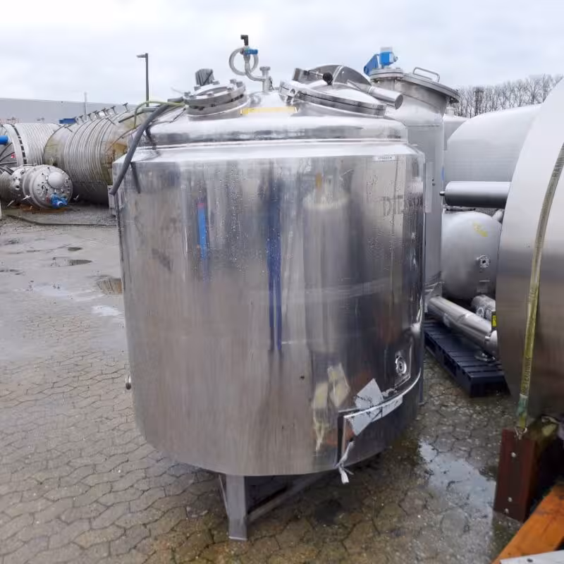 1358 Liter heiz-/kühlbarer Druckbehälter aus V4A