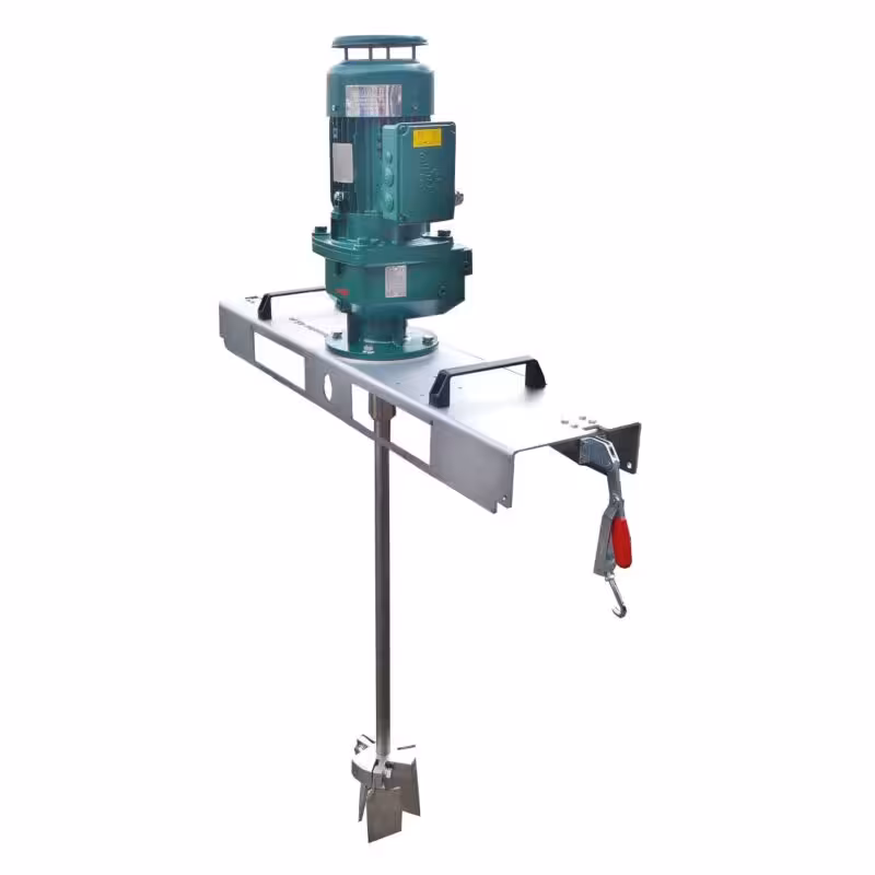 ex-proof IBC agitator / geared ATEX container mixer with foldable crossblade stirrer (forklift version)