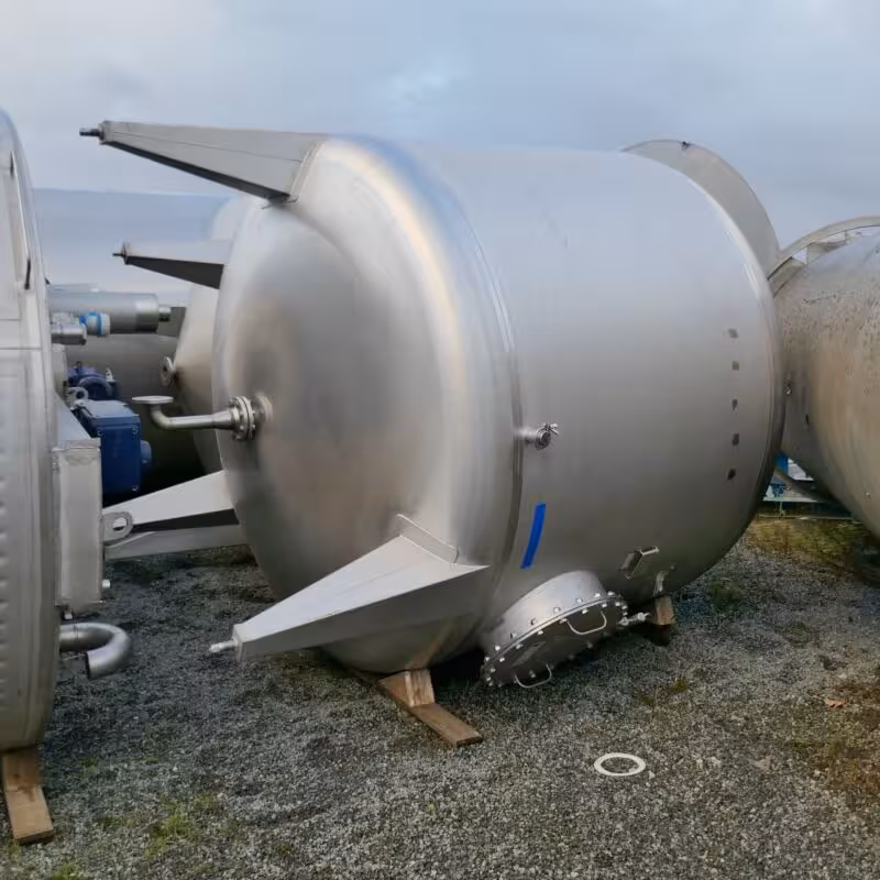 10000 Liter Behälter aus V4A für erhöhte spezifische Gewichte (1,4 KG/L)
