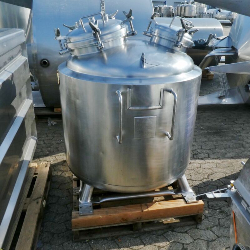 650 Liter heiz-/kühlbarer Druckbehälter aus V4A