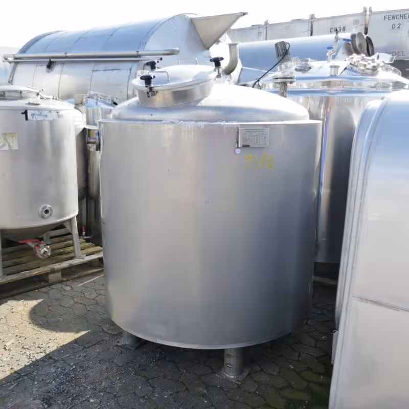 950 Liter heiz-/kühlbarer Behälter aus V2A