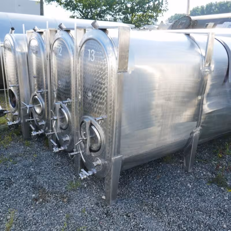2500 Liter ovaler Lagerbehälter aus V2A