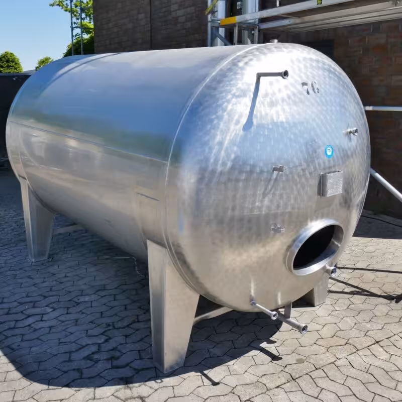 6000 Liter liegender Druckbehälter / Sektdrucktank aus V2A