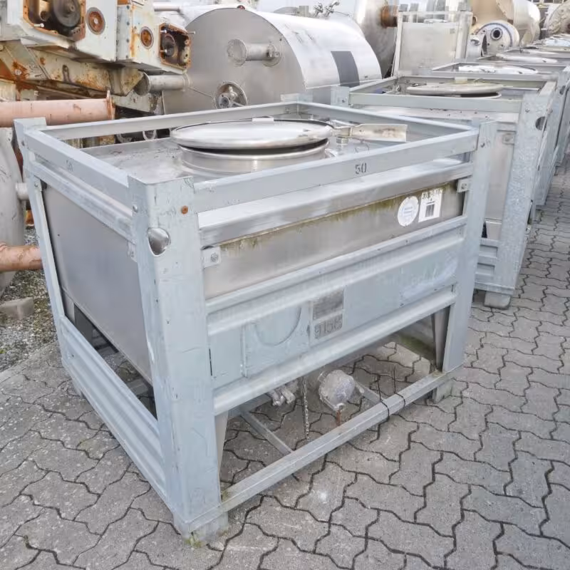 500 Liter IBC Rechteckcontainer aus V2A