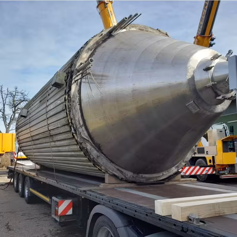 37800 Liter heiz-/kühlbarer Druckbehälter / Zylindrokonischer Gärtank (ZKG) aus V2A