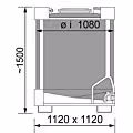 Serbatoio da 1000 litri in acciaio inox 304 (con foro manuale aggiuntivo)