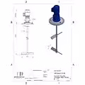 Brand-new 0,75 KW / 92 rpm blade agitator-AIT/B
