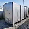 12220 liter heat-/coolable cubic storage tank, Aisi 304 with 2 internal cooling plates