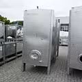 10460 Liter heiz-/kühlbarer kubischer Lagertank aus V2A mit 2 inneren Kühlplatten