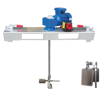 IBC&#x20;R&#xFC;hrwerk&#x20;&#x2F;&#x20;Containerr&#xFC;hrwerk&#x20;mit&#x20;Schneckengetriebe&#x20;und&#x20;klappbarem&#x20;Kreuzblattr&#xFC;hrer&#x20;&#x28;f&#xFC;r&#x20;Staplergabeln&#x20;geeignet&#x29;