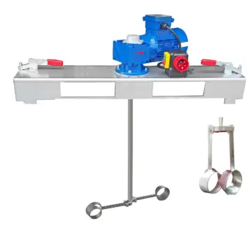 IBC&#x20;R&#xFC;hrwerk&#x20;&#x2F;&#x20;Containerr&#xFC;hrwerk&#x20;mit&#x20;Schneckengetriebe&#x20;und&#x20;klappbarem&#x20;Becherr&#xFC;hrer&#x20;&#x28;f&#xFC;r&#x20;Staplergabeln&#x20;geeignet&#x29;