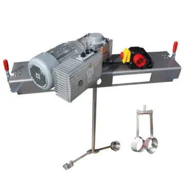 IBC agitator / worm-gear container mixer with foldable cup stirrer (forklift version)