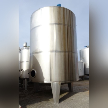 Depósito de mezcla vertical de acero inoxidable 304 de 30000 litros con agitador de palas inclinadas