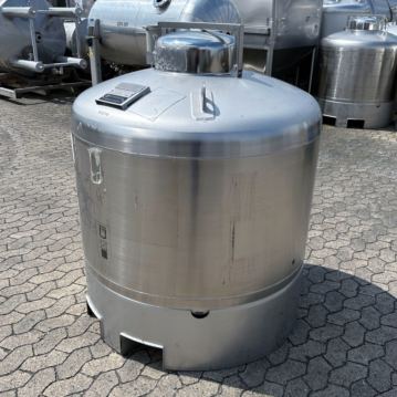 Recipiente a pressione da 1100 litri in acciaio inox 316 con omologazione ADR (merci pericolose)