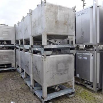 Conteneur IBC de 1000 litres en acier inoxydable 304