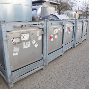 Conteneur IBC de 1000 litres en acier inoxydable 304