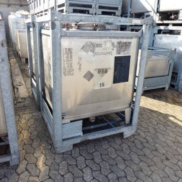 Conteneur IBC de 1000 litres en acier inoxydable 304