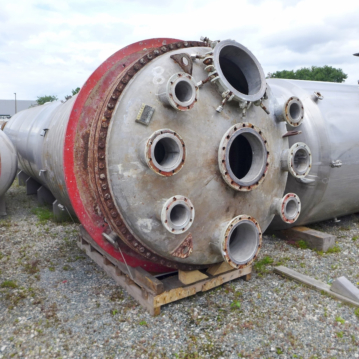 8609 Liter Druckbehälter / Reaktor aus V4A mit Rahmenblattrührer
