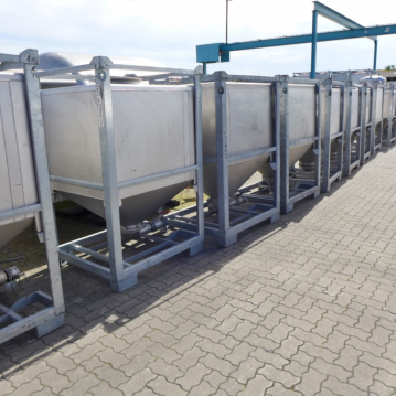 Conteneur conique de 1000 litres en acier inoxydable 304