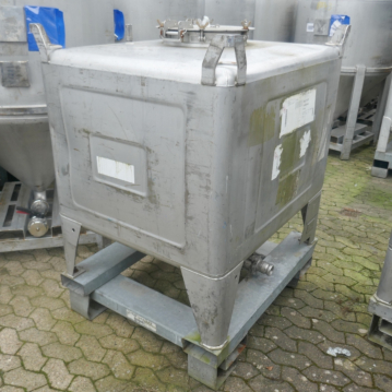 BSI (Biemont Soneco Industries) 1030 liter IBC container made of stainless steel 304