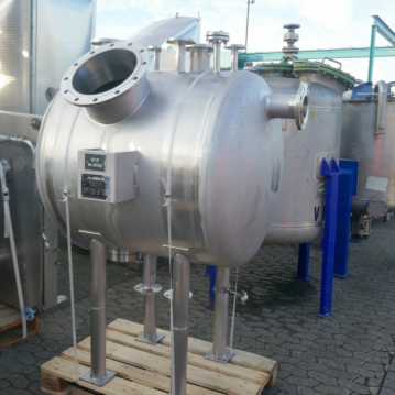 Recipiente a presión horizontal de 850 litros de acero inoxidable 316