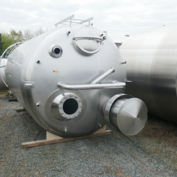 12500 Liter isolierter Rührwerksbehälter aus V4A mit Scheibenrührer/Propeller