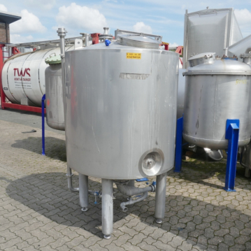 1100 liter insulated stainless steel 304 vessel