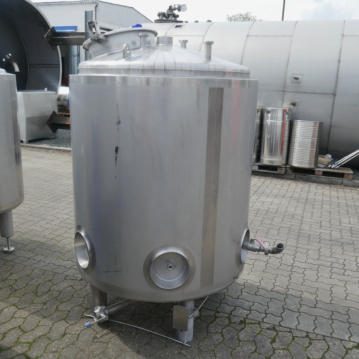 1100 liter stainless steel 304 vessel with insulating jacket and spray head