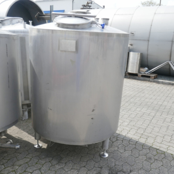 Serbatoio isolato da 1400 litri in acciaio inox 316 con riscaldamento diretto a vapore