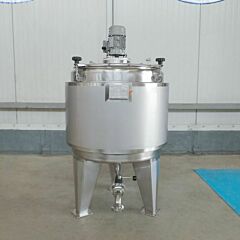 Brand new 750 liter heat-/coolable tank, Aisi 316 (agitator possible at extra charge)