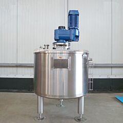 Brand new 120 liter jacketed mixing tank with anchor agitator, AISI316