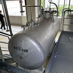 1840 liter horizontal pressure vessel, AISI316