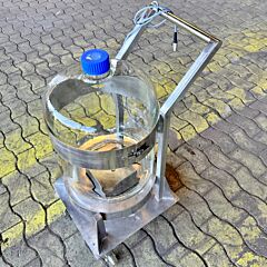 50 Liter Schott Duran Glasbehälter mit  einem mobilen Magnetrührwagen 
