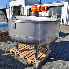2171 Liter heiz-/kühlbarer Rührwerksbehälter aus V4A mit Ankerrührwerk