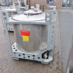 650 Liter heiz-/kühlbarer Container aus V4A