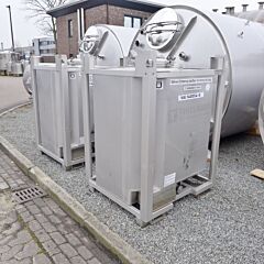 1000 Liter elektrisch beheizbarer IBC Container aus V2A
