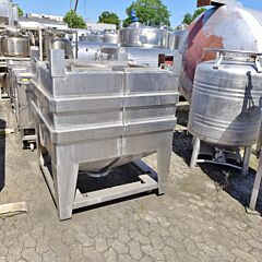 1000 Liter fahrbarer Schüttgutcontainer aus V4A