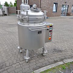 340 Liter heiz-/kühlbarer Druckbehälter aus V4A mit Magnetrührwerk