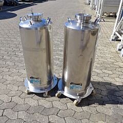 100 Liter fahrbarer Druckbehälter aus V4A